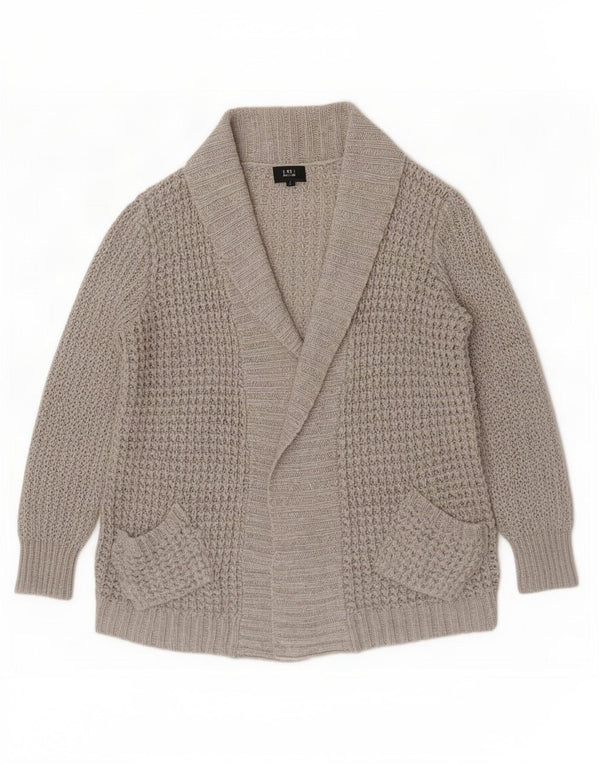 Topshop Dame Oversized Cardigan Sweater UK 12 Medium Grå Akryl