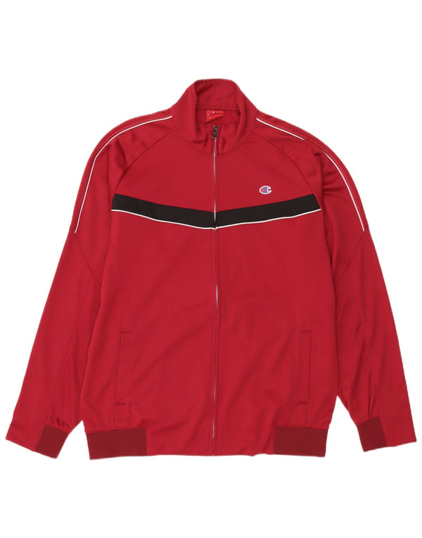 Champion Træningsdragt til mænd Topjakke 2XL Rød Colourblock Polyester