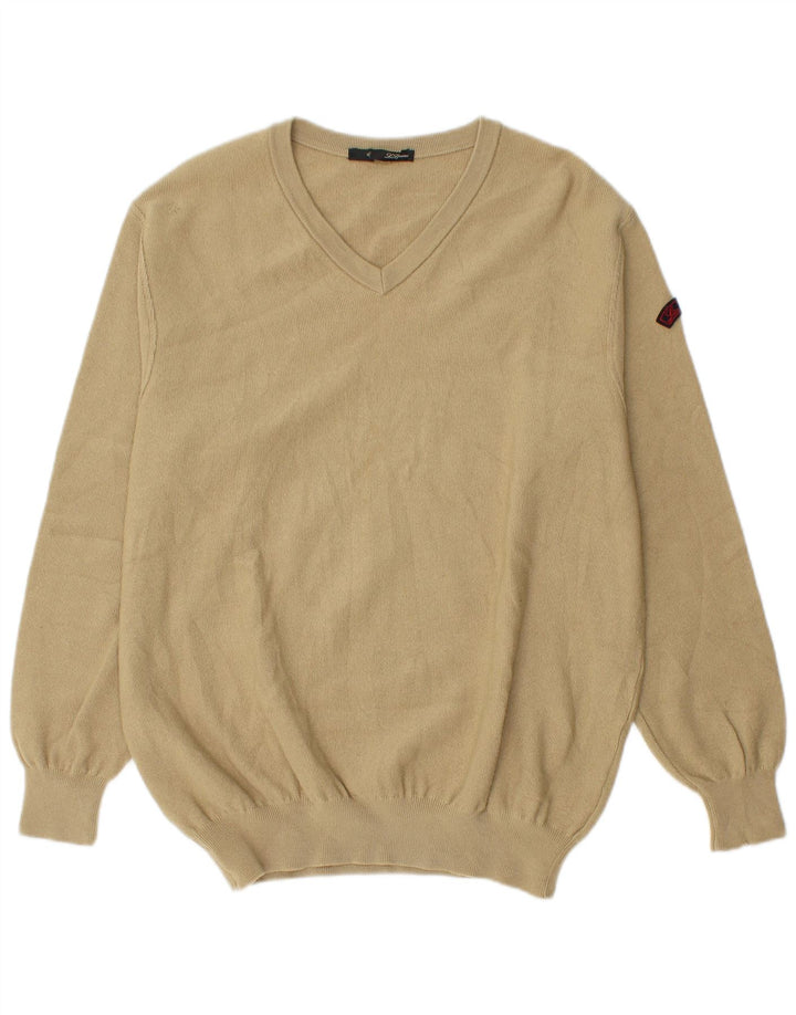 Les Copains Herre V-hals sweater IT 56 XL Beige