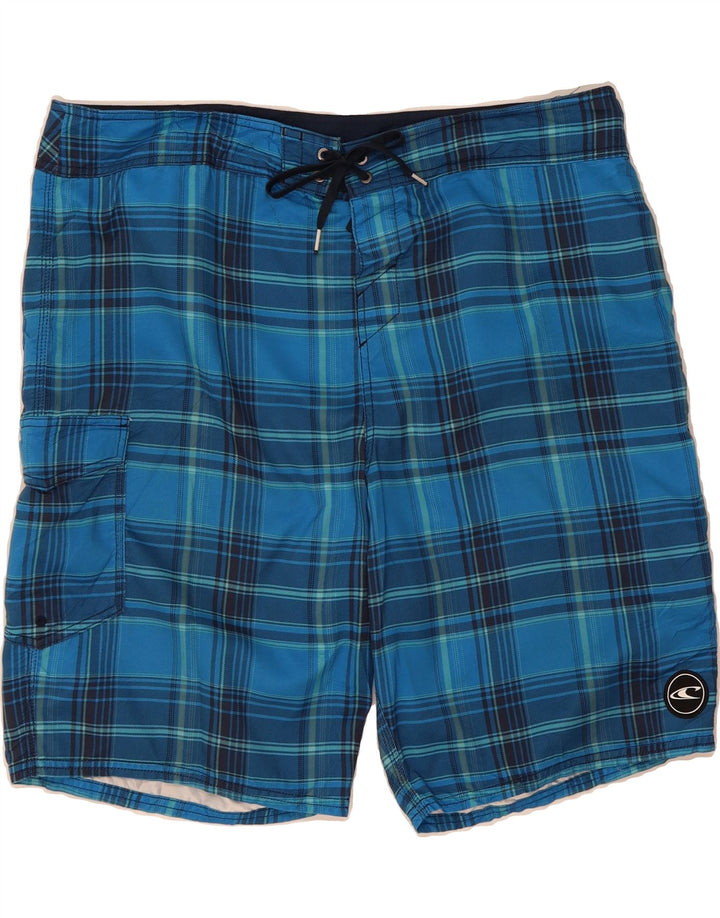 O'NEILL Mens Swimming Shorts XL  Blue Check Polyester Vintage O'Neill and Second-Hand O'Neill from Messina Hembry 