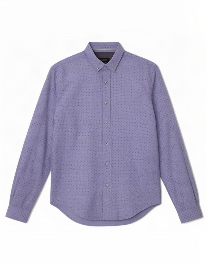 Zara Herre Slim Fit skjorte Medium Blue Spotted