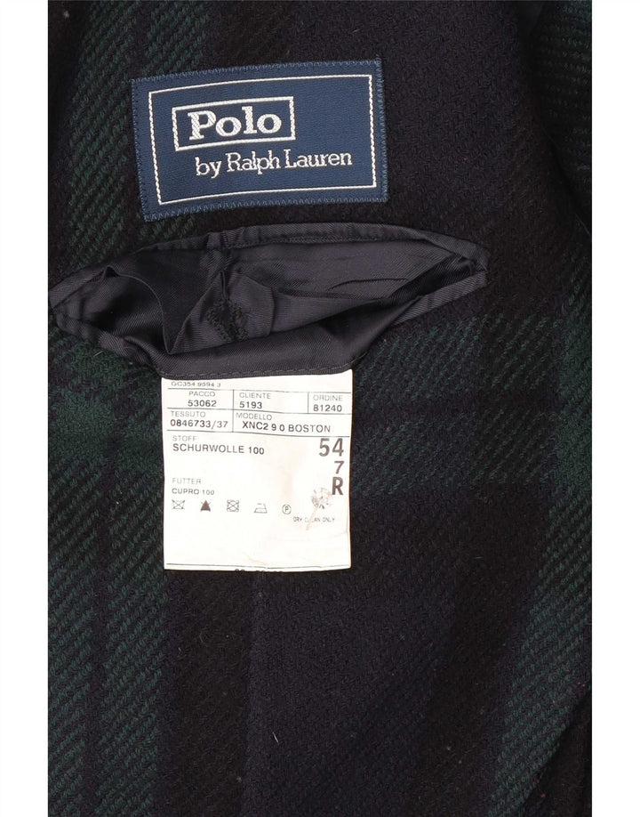 Polo Ralph Lauren Herre 3-knaps blazerjakke EU 54 2XL Marineblå Plaid
