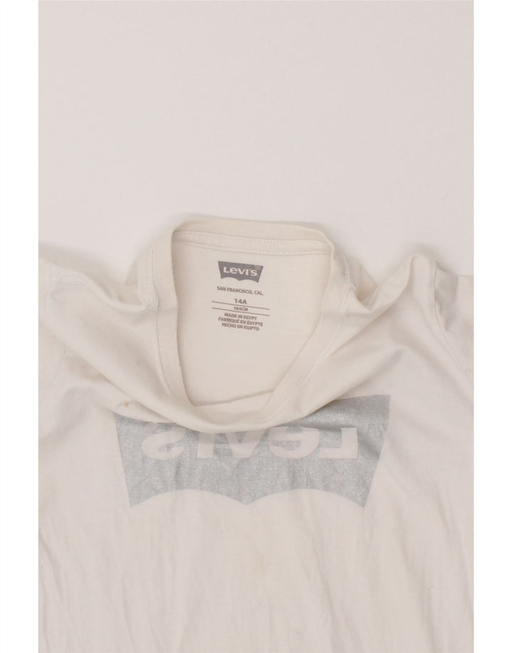 LEVI'S Boys Graphic T-Shirt Top 13-14 Years White Cotton Vintage Levi's and Second-Hand Levi's from Messina Hembry 