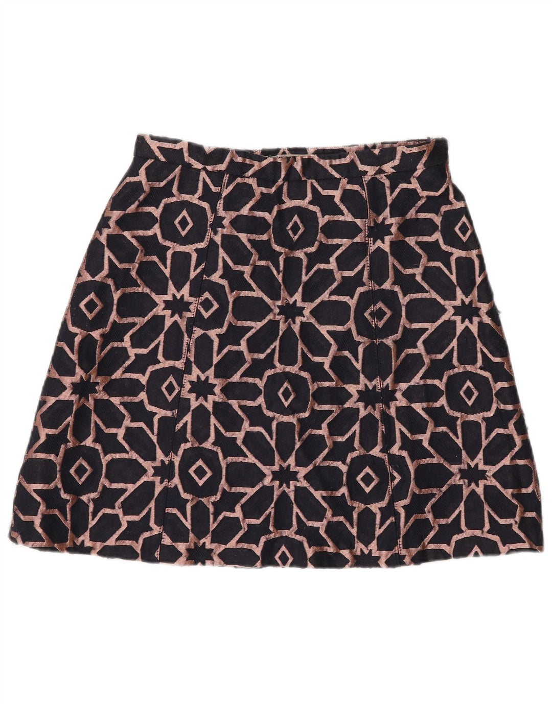Max&Co. Kvinders mininederdel UK 6 XS W26 Marineblå geometrisk polyester