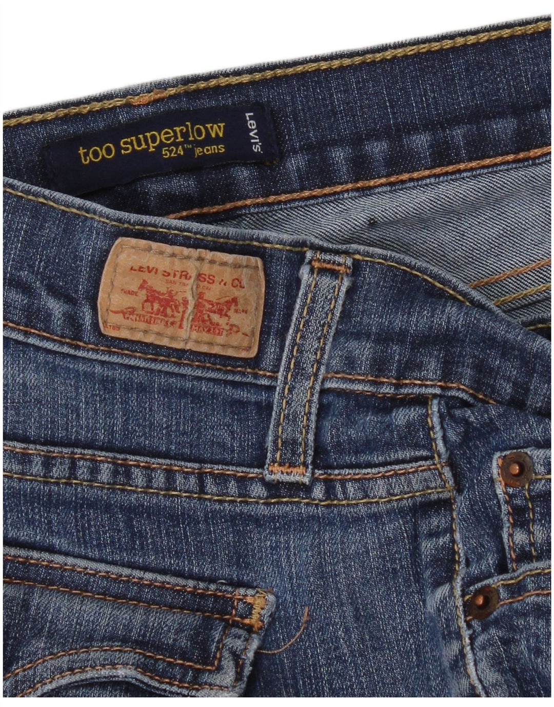 Levi's Dame 524 Super Low Skinny Jeans W36 L31 Blå
