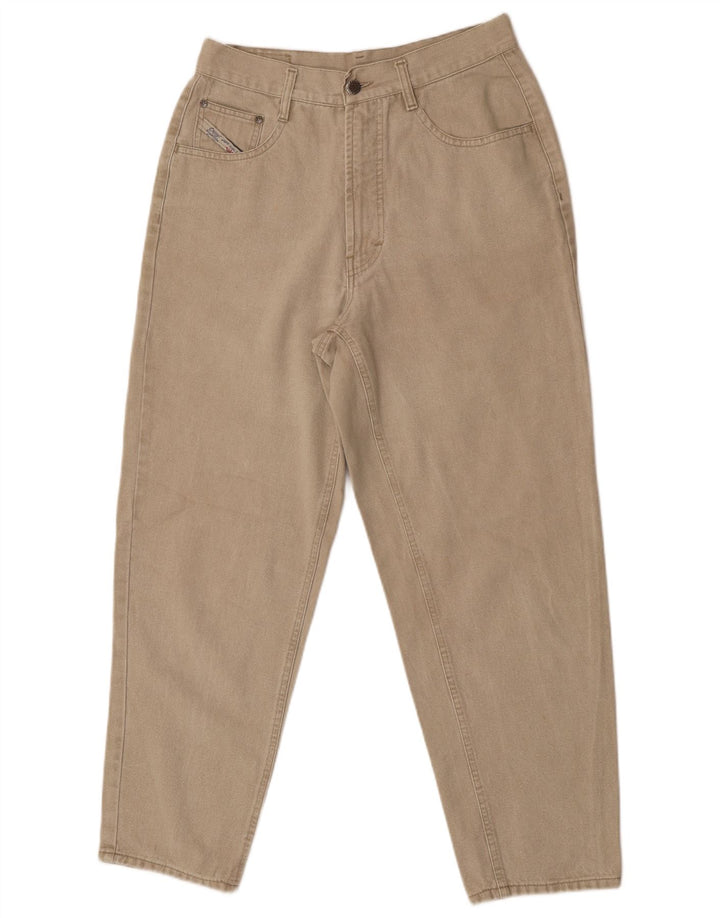 Vintage koniske jeans til kvinder IT 42 Medium W30 L28 Beige Bomuld