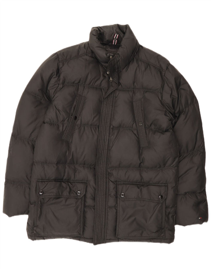 Tommy Hilfiger Herre Polstret Jakke UK 42 XL Sort Nylon