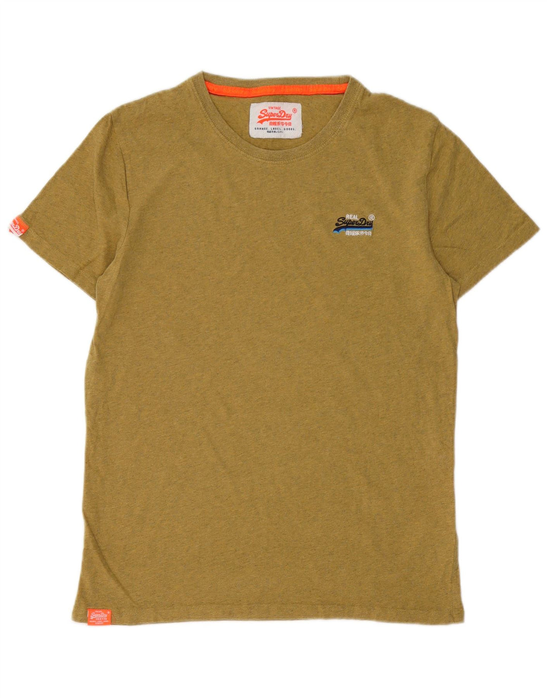 SUPERDRY Herre T-Shirt Top Lille Khaki Bomuld