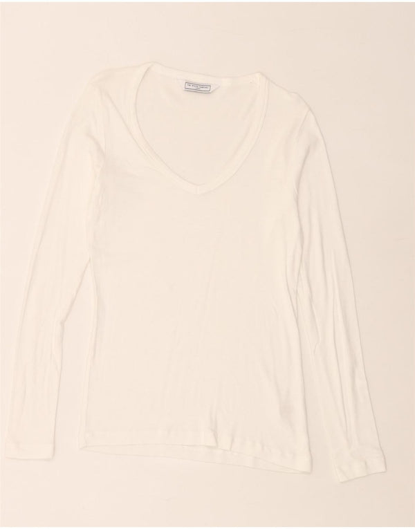 The White Company Dametop Langærmet UK 12 Medium White Bomuld