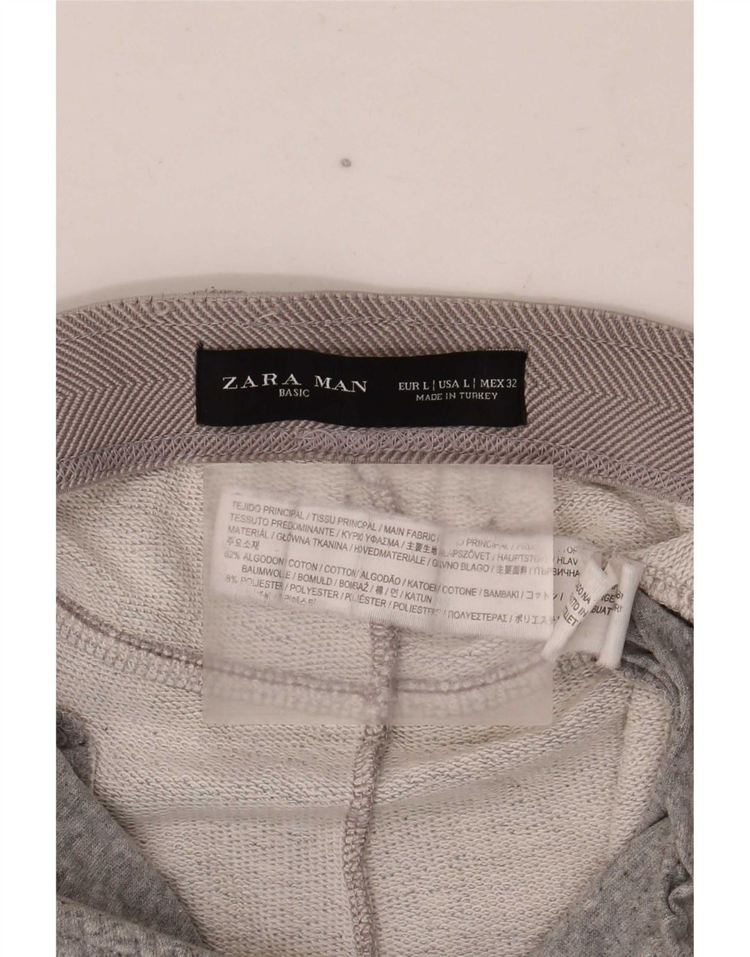 Zara Herre træningsdragt Bukser Joggers Large Grå Flecked Bomuld