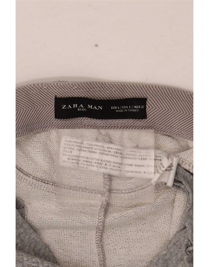 Zara Herre træningsdragt Bukser Joggers Large Grå Flecked Bomuld