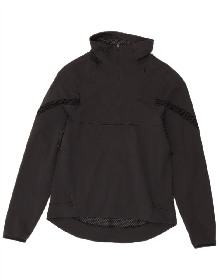 Nike Herre Dri Fit Pullover med lynlås-hals Træningsdragt Top Lille sort polyester