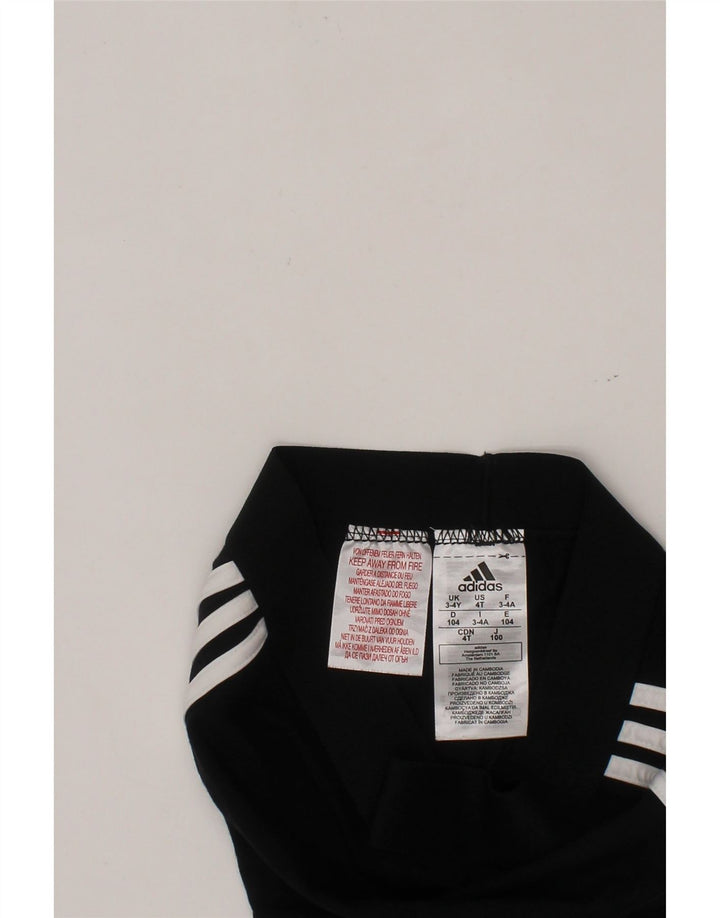 ADIDAS Girls Leggings 3-4 Years  Black Cotton