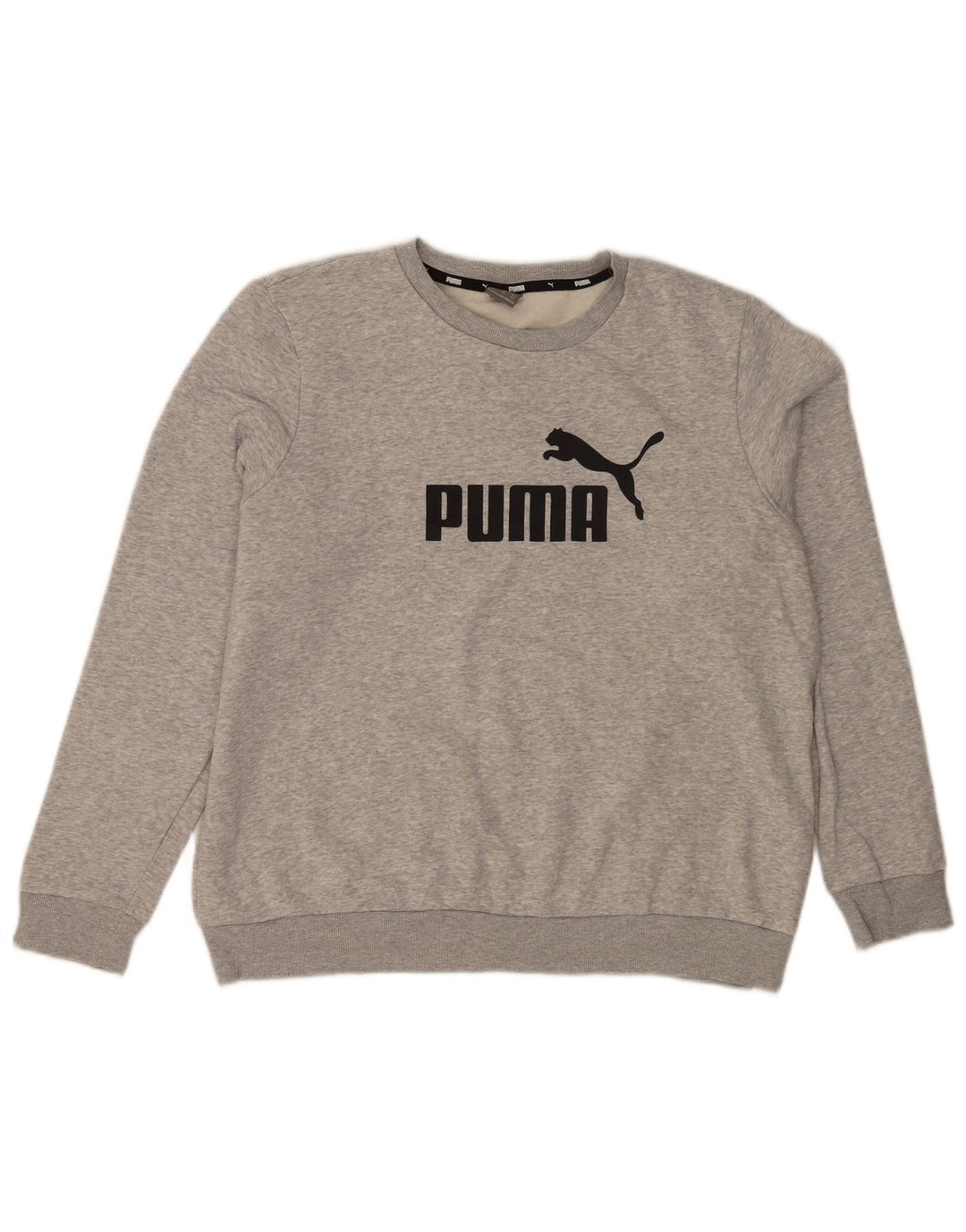 Puma Herre grafisk sweatshirt Jumper XL Grå Flecked Bomuld