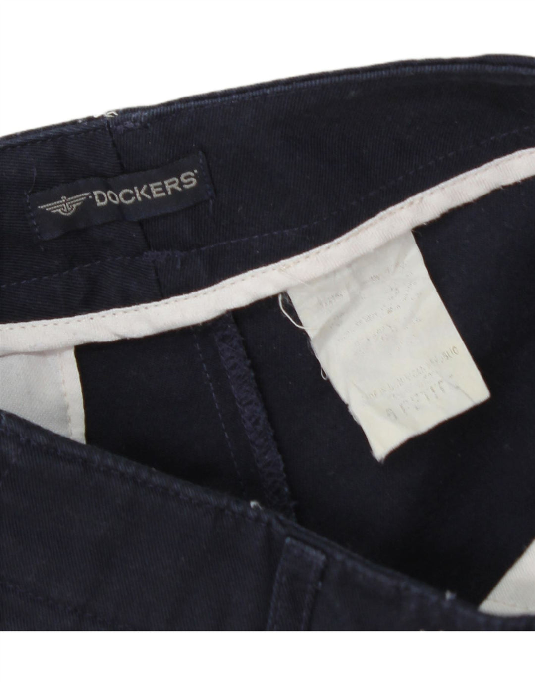 DOCKERS Womens Petite Chino Shorts US 8 Medium W28 Navy Blue Cotton Vintage Dockers and Second-Hand Dockers from Messina Hembry 