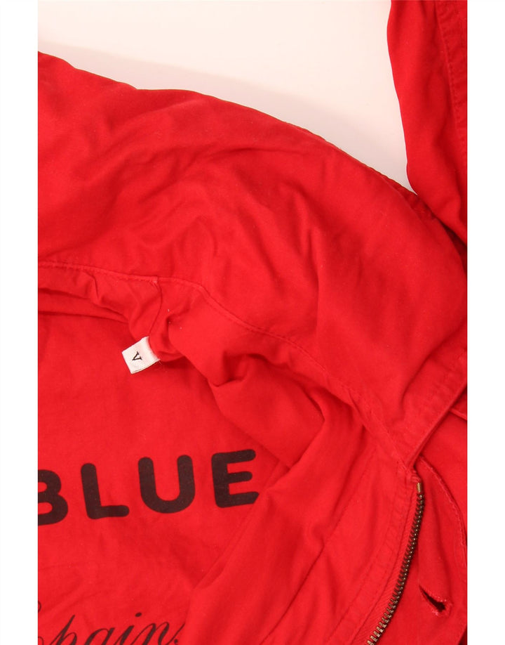 Vintage Herre Hooded Utility Jacket UK 42 XL Rød