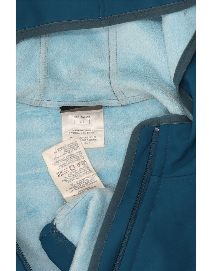 Jack Wolfskin Pige Hooded Windbreaker Jacket 15-16 År Blå Polyester