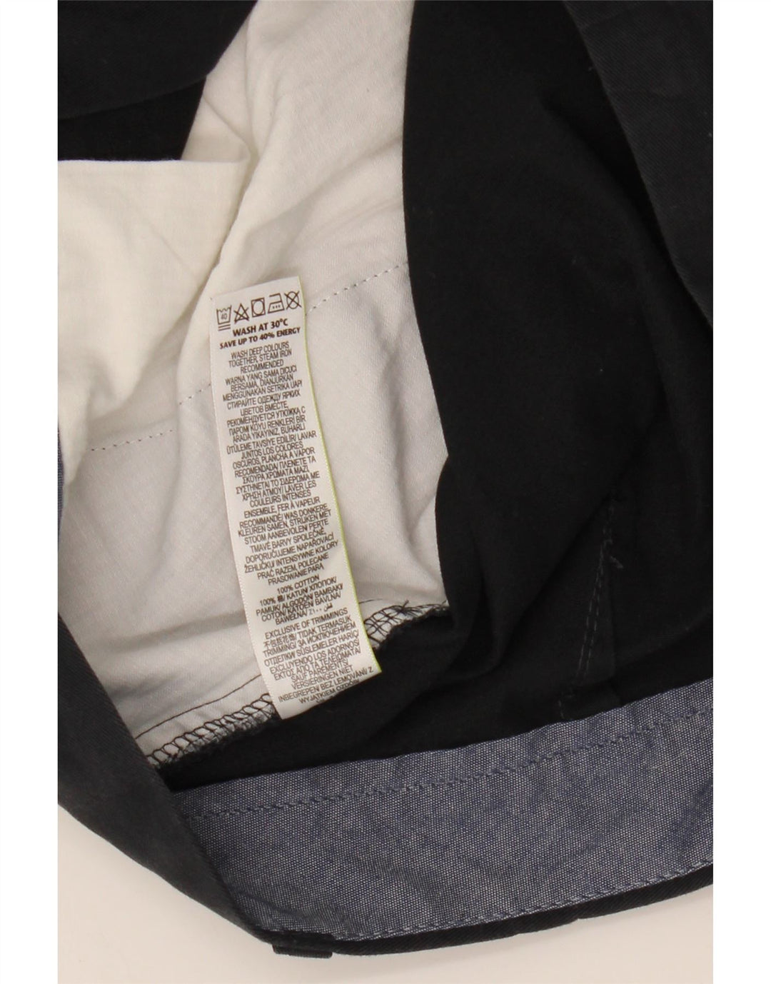 Marks & Spencer Herre Chino Shorts W36 Large Navy Blue Bomuld