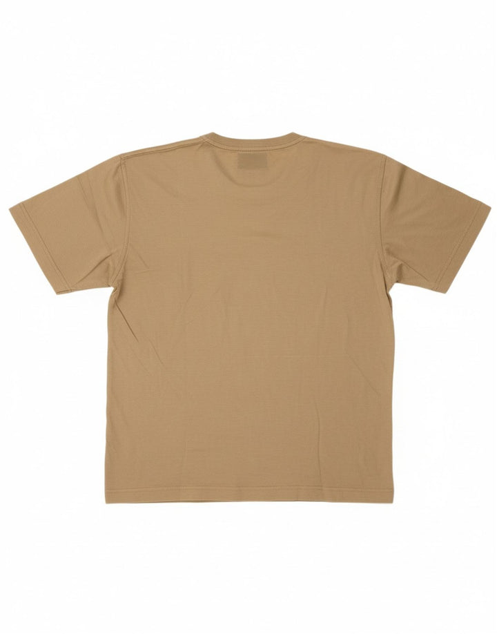 VINTAGE Mens T-Shirt Top IT 52 Large Beige Cotton