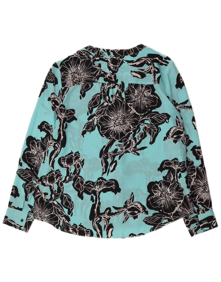 Calvin Klein Dameskjortebluse UK 14 Medium Blue Floral