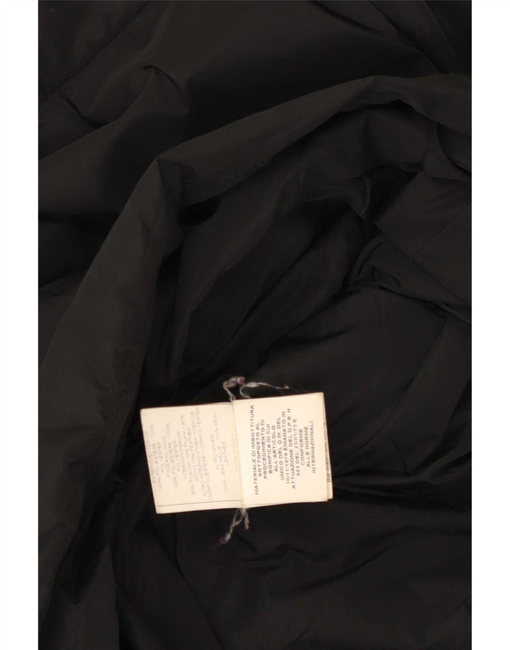 Ermanno Scervino Polstret Frakke IT 42 Medium Sort Polyester til kvinder