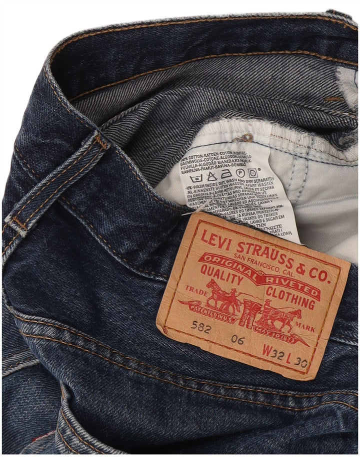 Levi's Herre 582 Straight Jeans W32 L30 Blå Bomuld