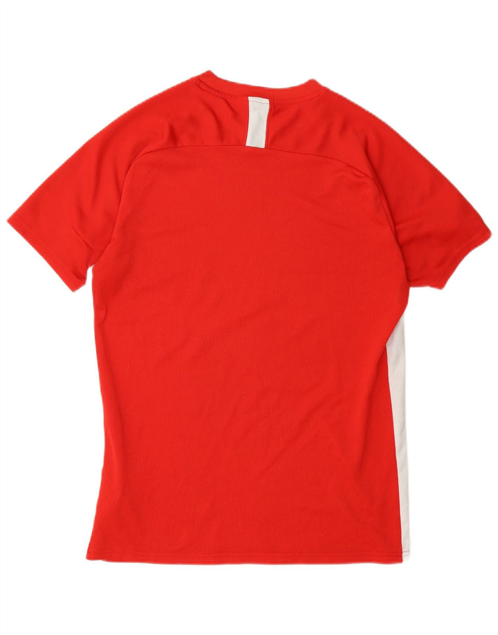 Nike Herre Dri Fit T-shirt Top Medium Rød Colourblock Polyester