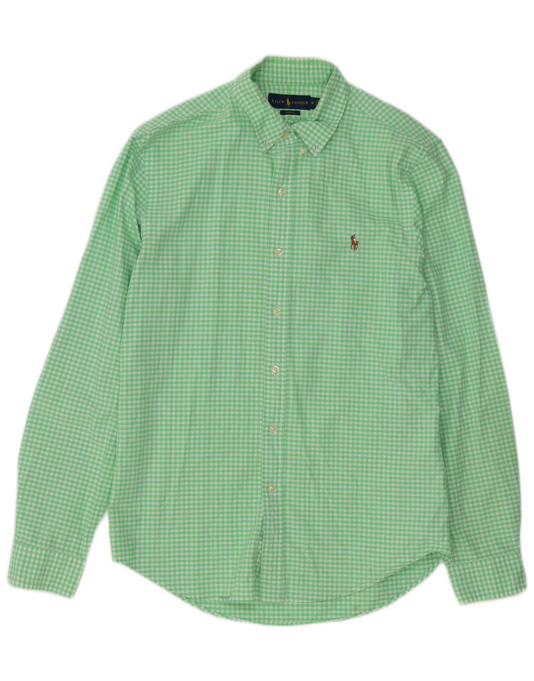 Ralph Lauren Herre Slim Fit skjorte Medium Green Gingham Cotton