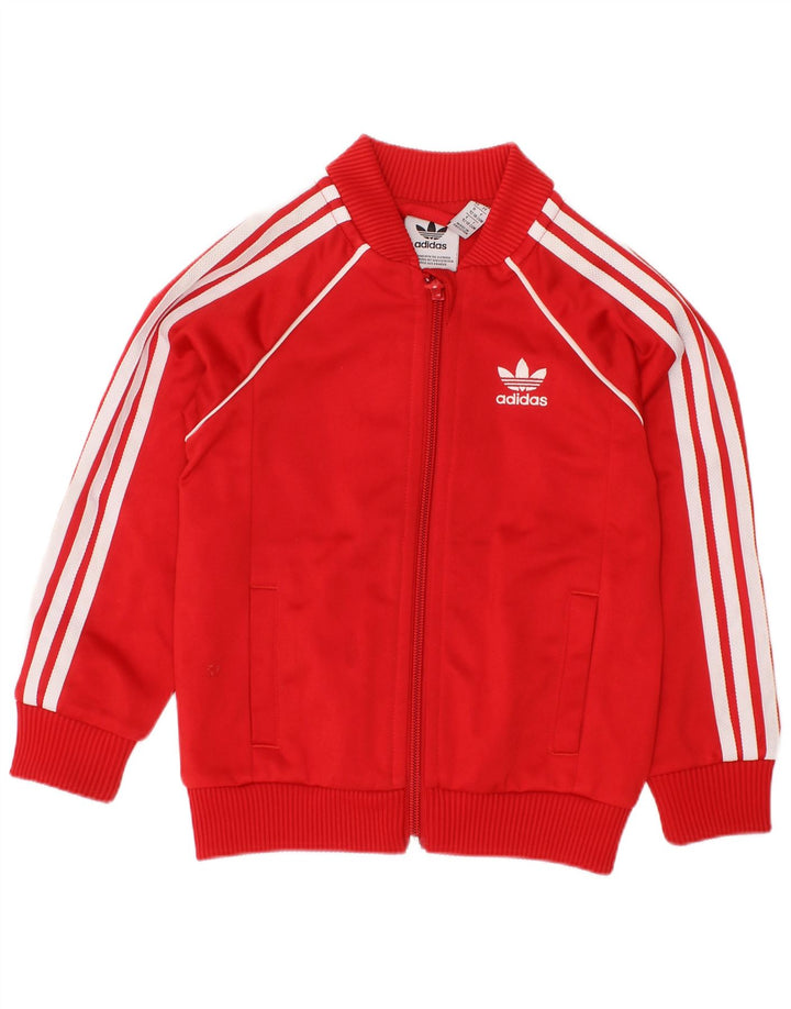 ADIDAS Baby Piger Træningsdragt Bukser 18-24 Måneder Rød Polyester