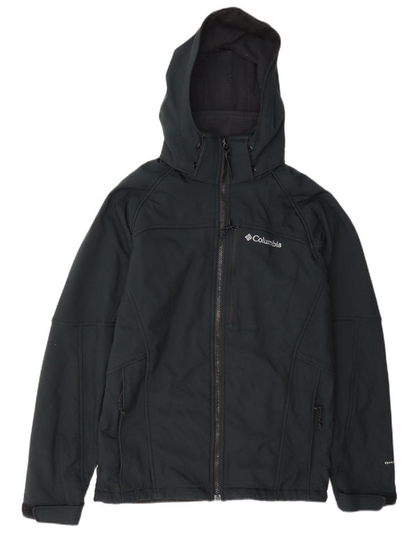 Columbia Herre Omni-Shield Hooded Windbreaker Jacket UK 36 Small Navy Blue