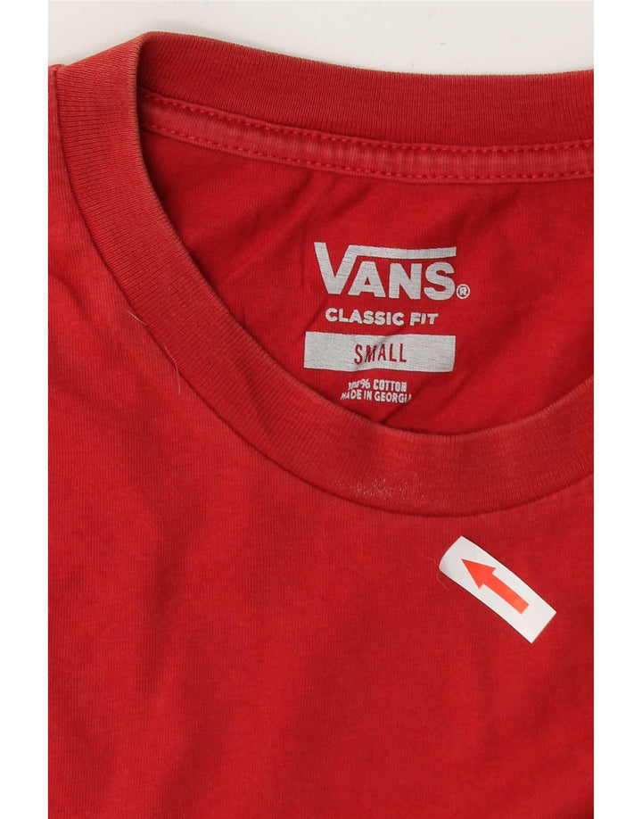 Vans Herre Classic Fit T-Shirt Top Lille Rød Bomuld