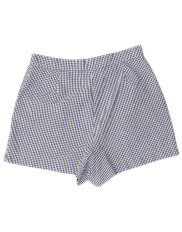 Sergio Tacchini Dame Casual Shorts IT 44 Medium W28 Blue Gingham