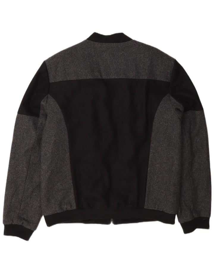 Calvin Klein Herre Bomber Jacket UK 44 2XL Sort Colourblock Uld