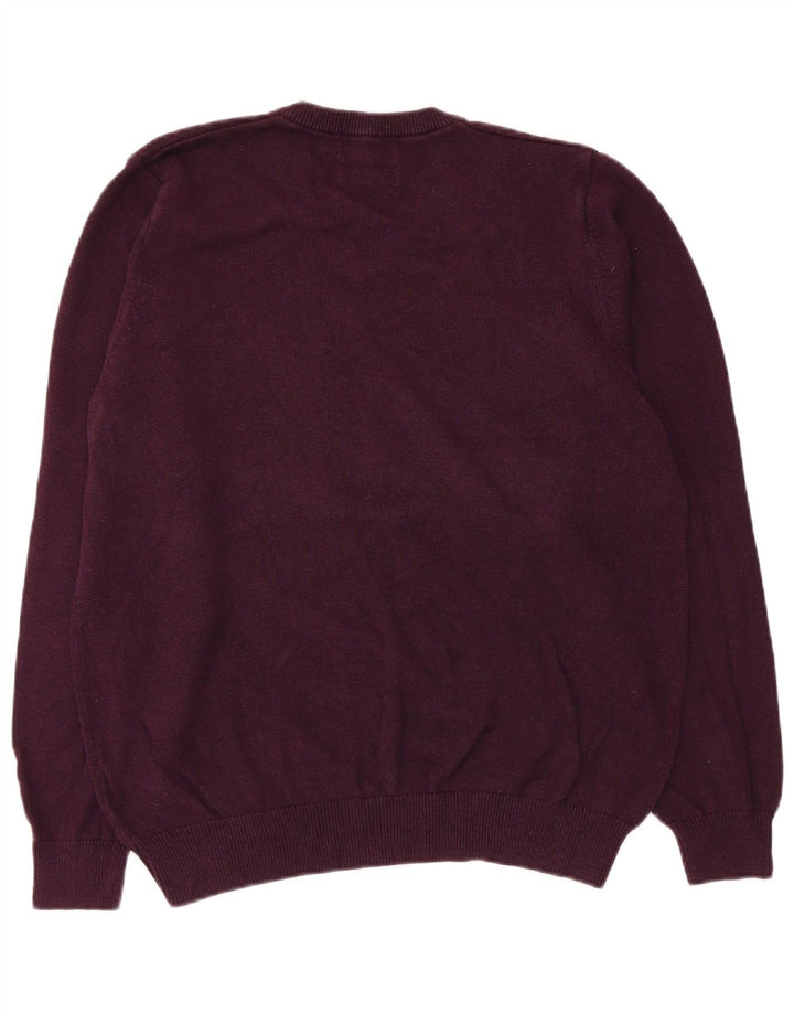 Marks & Spencer Herre V-hals sweater Stor lilla bomuld