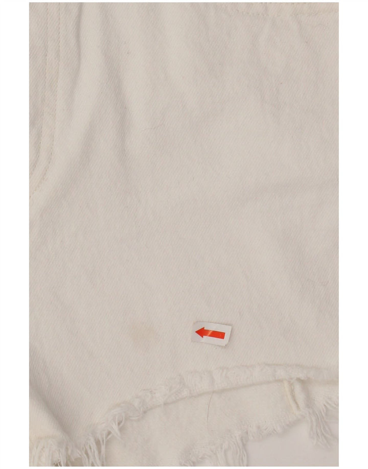 LEVI'S Womens 501 denimshorts W27 Medium White Bomuld
