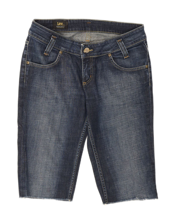 Lee Dame Leola Bermuda Denim Shorts W30 Medium Blue Bomuld