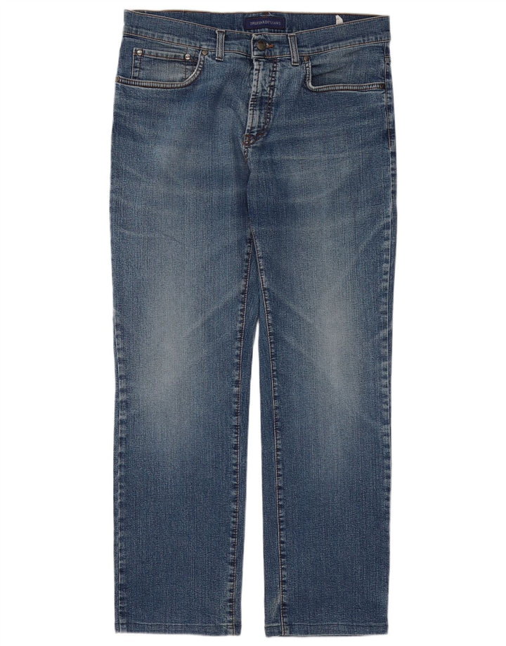 TRUSSARDI Straight jeans til mænd W36 L31 blå bomuld