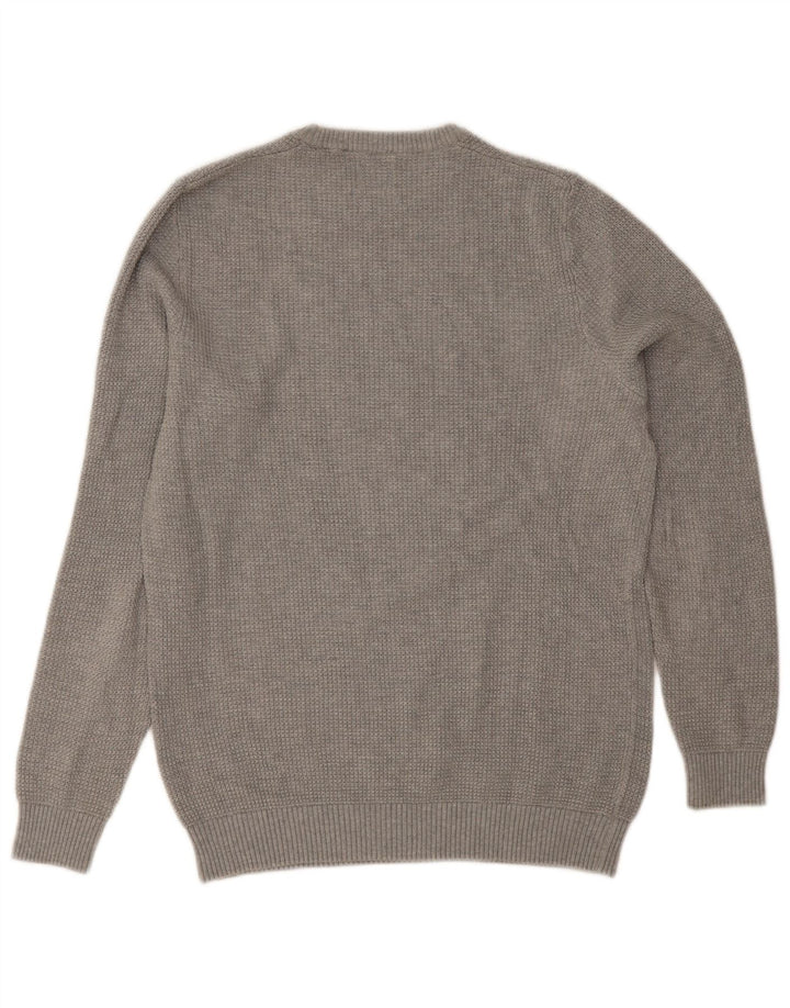 Zara Herre sweater med rund hals, mellemgrå bomuld