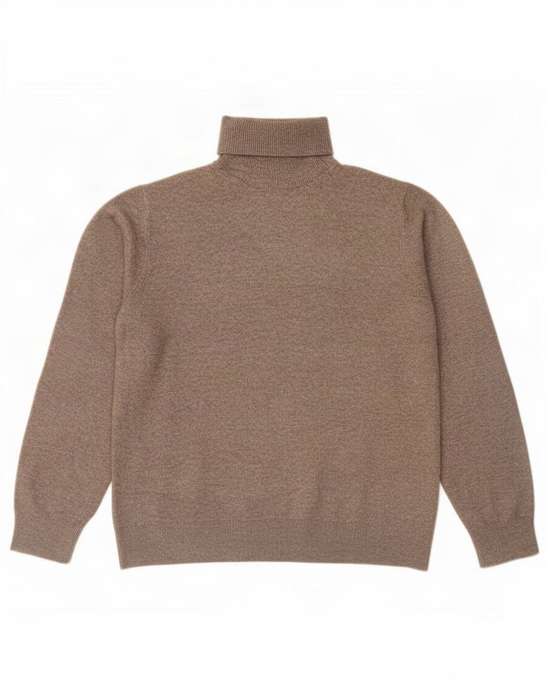 Marks & Spencer Herre rullehals sweater mellem brun polyester
