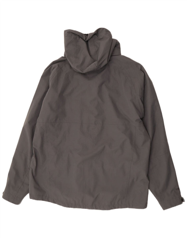 McKinley Regnjakke med hætte til mænd UK 44 2XL Grå Polyester
