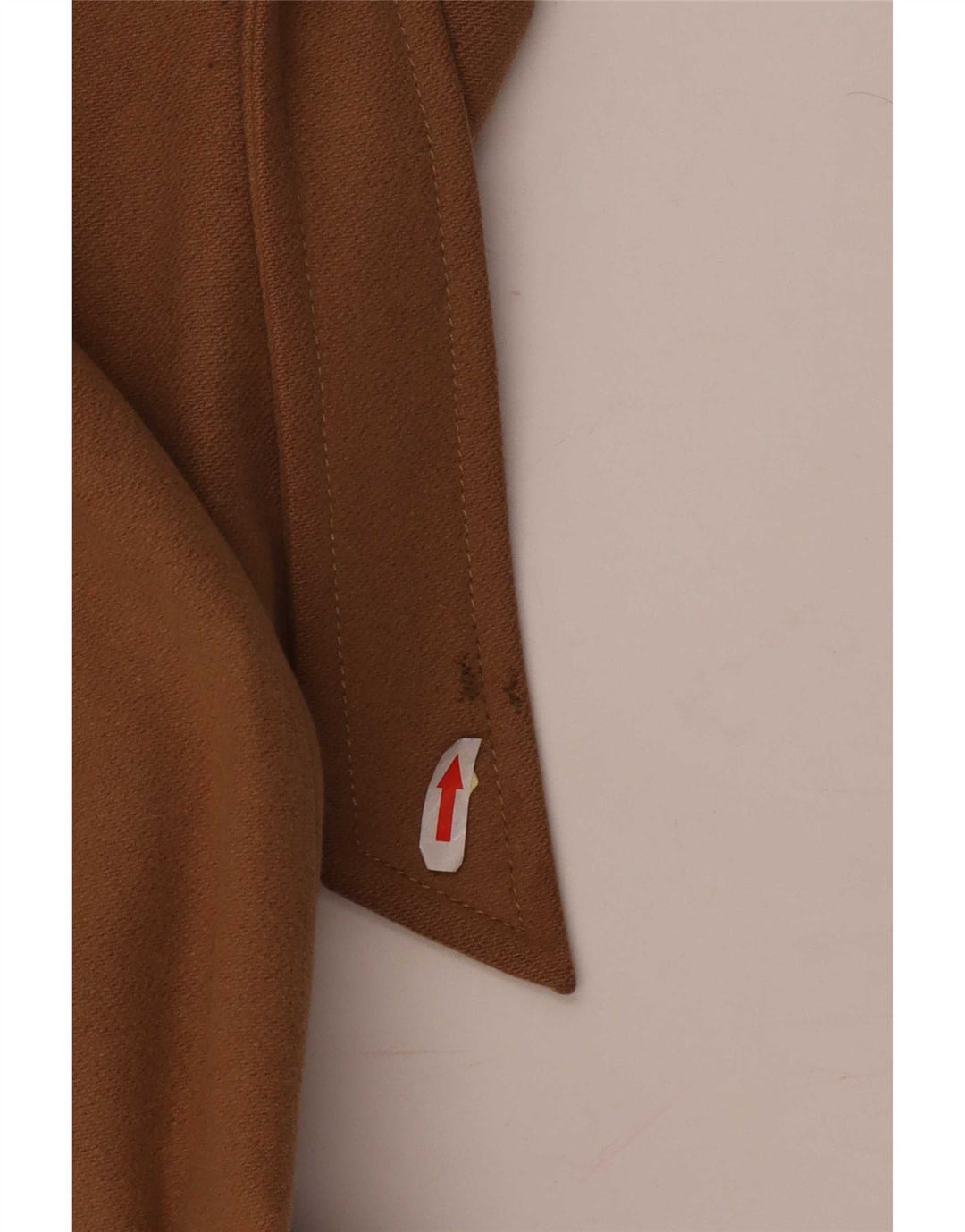 Benetton Dame Dobbeltradet Frakke IT 44 Medium Beige Uld
