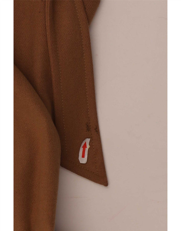 Benetton Dame Dobbeltradet Frakke IT 44 Medium Beige Uld