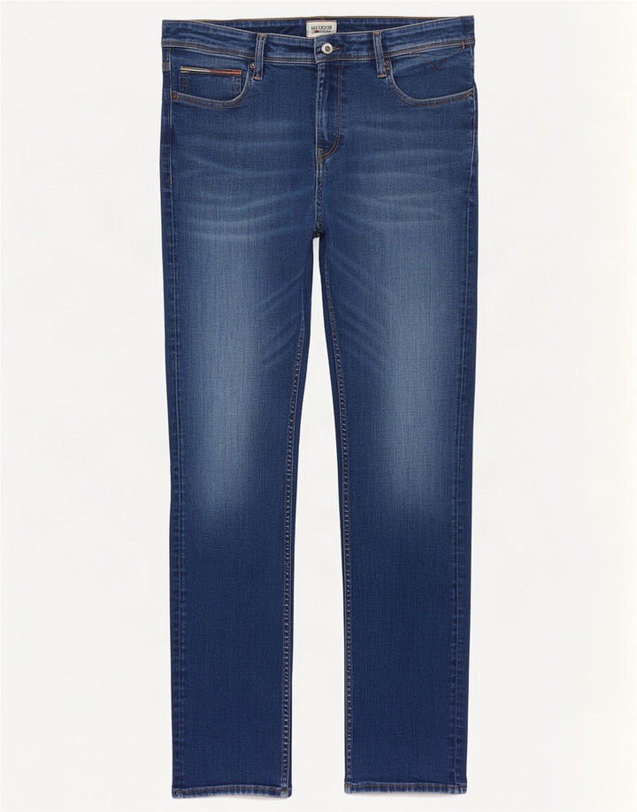 Tommy Hilfiger Dame Slim Jeans W34 L32 Blå Bomuld