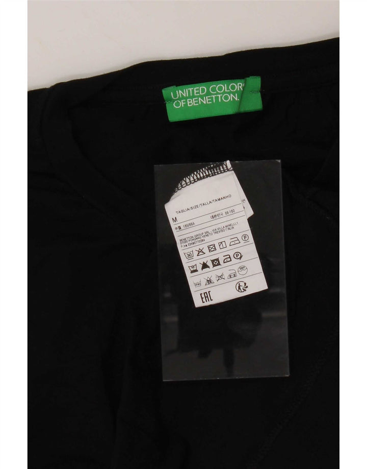 Benetton Damevest Top UK 12 Medium Sort Bomuld