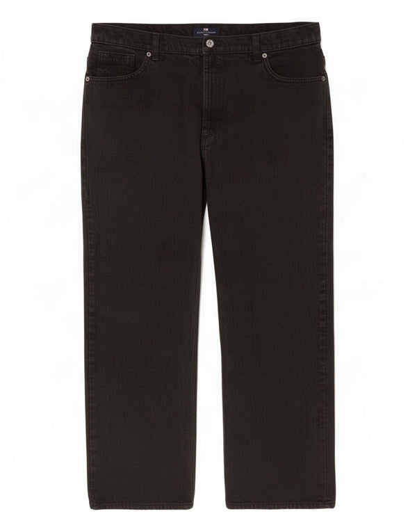 Marks & Spencer Mens Blue Harbour Straight Jeans W38 L31 Black Cotton