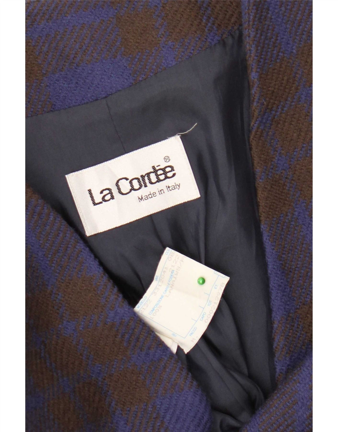 La Cordee Dame Loose Fit 2 Button Blazer Jacket UK 14 Medium Blue Check