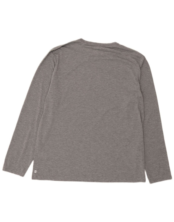 Calvin Klein Herre Top Langærmet XL Grå Polyester