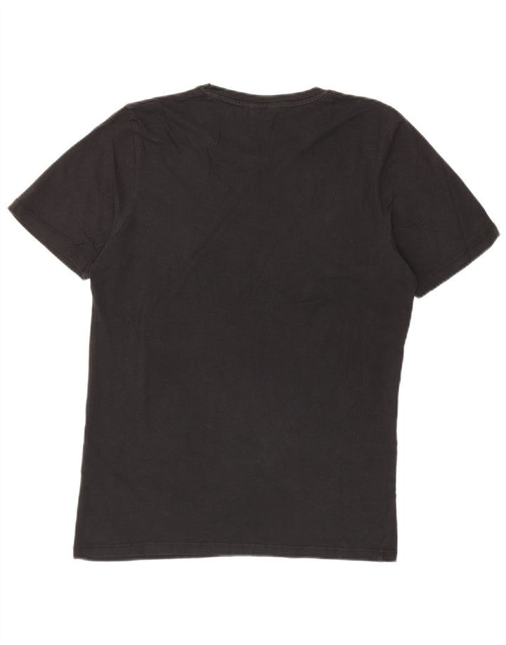 JACK & JONES Herre grafisk T-shirt Top Medium Sort Bomuld