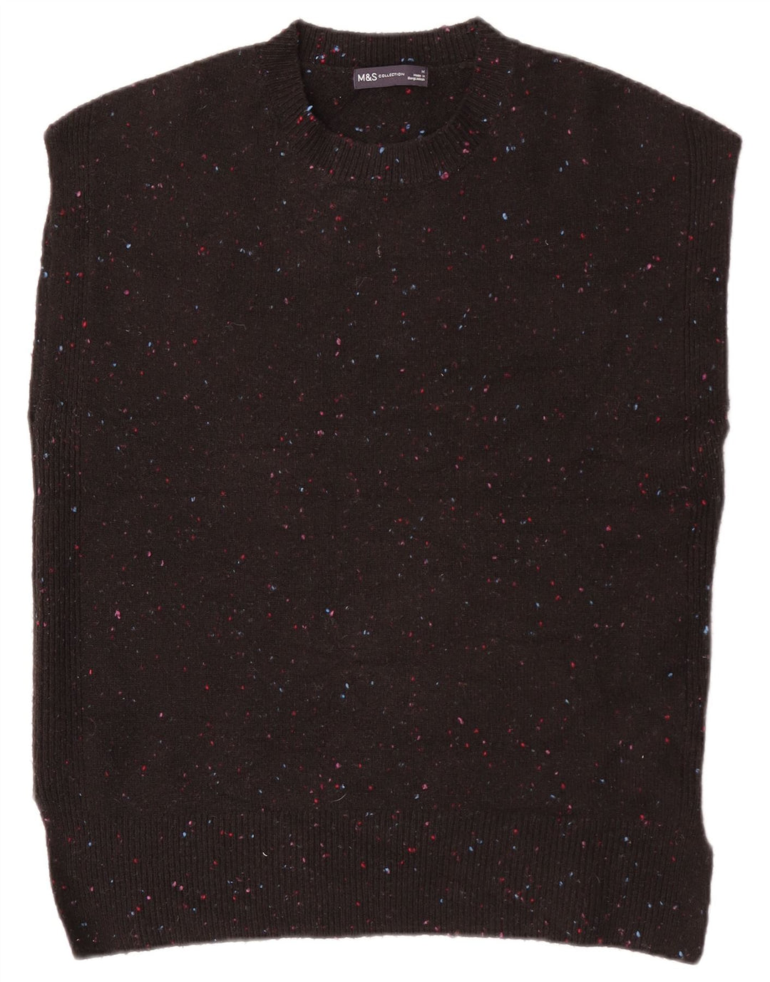 Marks & Spencer Herrevest Tank Top Medium Sort Flecked Acryl