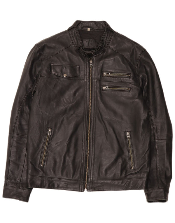 Bata Herre Læderjakke UK 42 XL Sort
